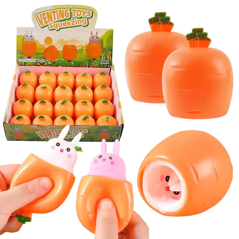 Baby Products Unique - かわいいニンジンウサギのスクイーズトイユニークなニンジンカップストレス解消フィジェットトイポータブル感覚玩具子供大人オフィスホームリラックス用