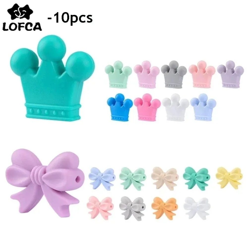 Baby Products List - LOFCA 10 ピース/ロットシリコーンクラウンビーズ BPA フリーシリコン歯が生えるビーズベビーチュー歯が生えるネックレス DIY
