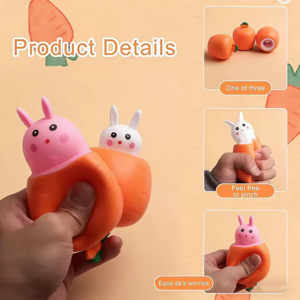 かわいいニンジンウサギのスクイーズトイユニークなニンジンカッ - Baby Products Unique のレビューと価格