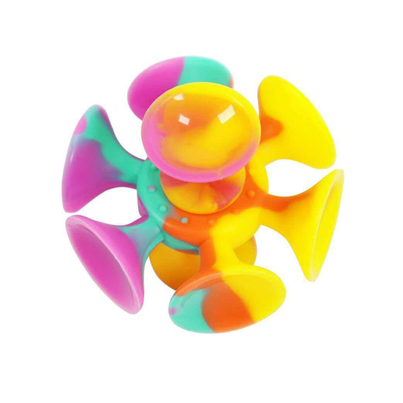 ユニークな吸盤付きシリコン製フィジェットスピナー、不安、AD - Baby Products Unique のレビューと価格