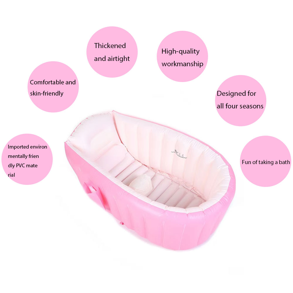 空気注入式ベビーバス、エアポンプ付き、ポータブル折りたたみ式 - Baby Bath Tub Foldable のレビューと価格