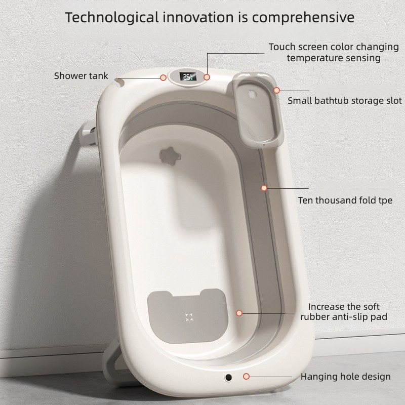 折りたたみ式新生児用浴槽 滑り止めデザイン付き 座ったり横に - Baby Bath Tub Foldable のレビューと価格